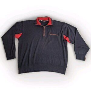 Blue Drake Wool Blend Men's Long Sleeve Quarter Zip Sweater Size Large
